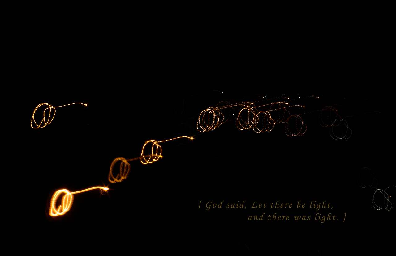 神说要有光