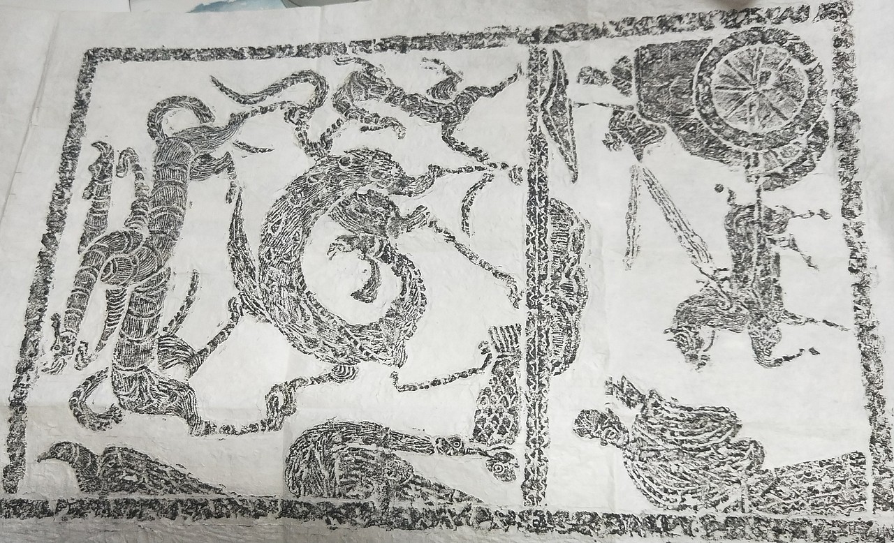 壁画拓印素材