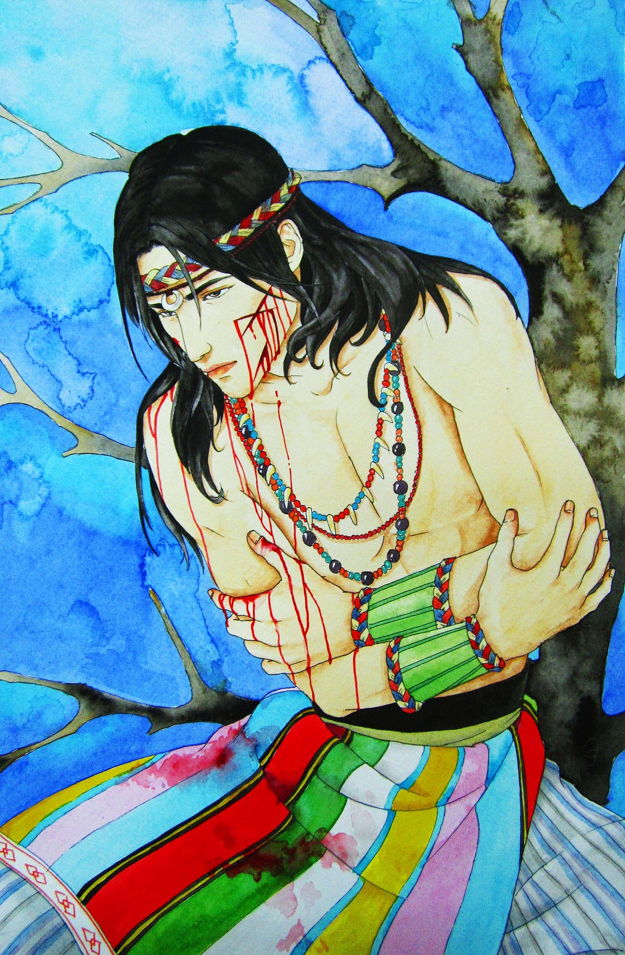 独龙族|插画|商业插画|strontiumhu_原创作品-站酷zcool