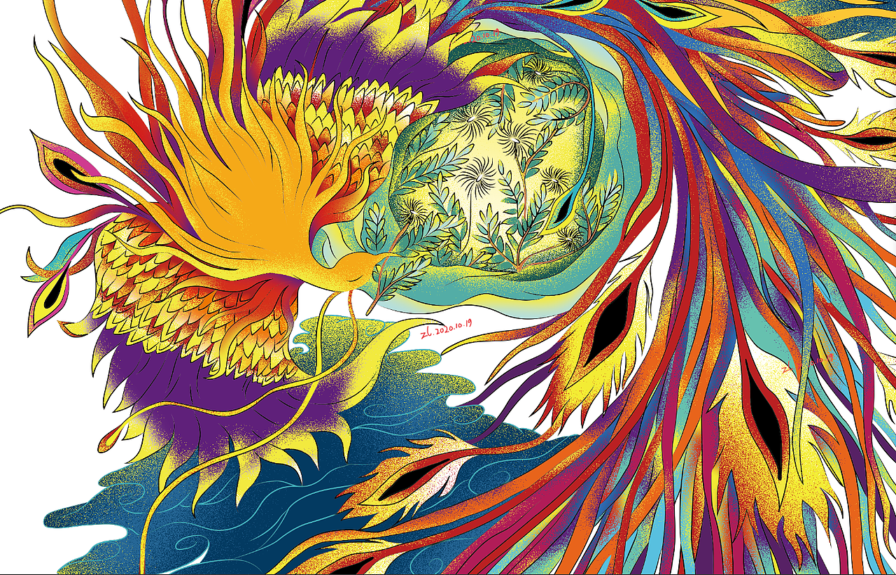 【凰】（图ZMjI4NzMyODky） - 商业插画 - 站酷设计师ZJ咪西西原创素材 - 站酷ZCOOL