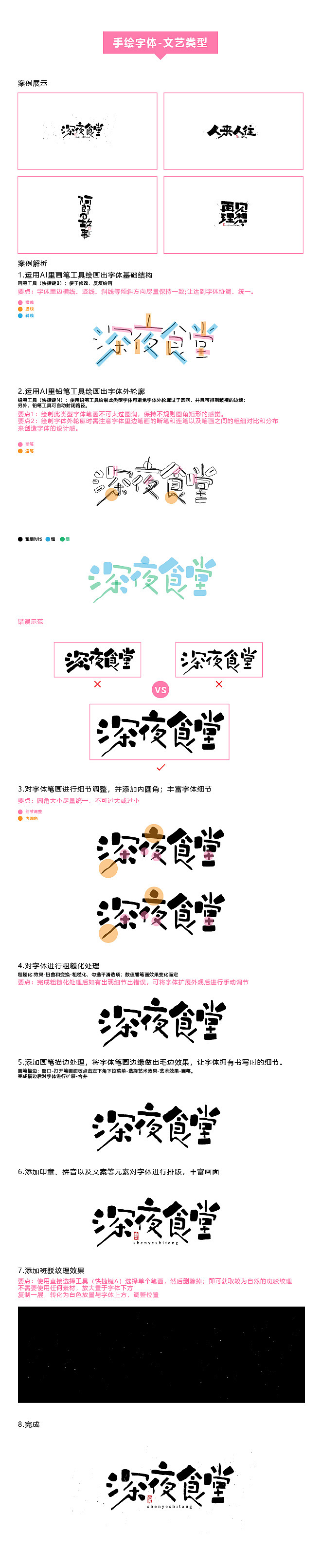 一篇手残党的 / 手绘字体教程（图ZMTc5ODA1MDg4） - 字体/字形 - 站酷设计师符重庆原创素材 - 站酷ZCOOL