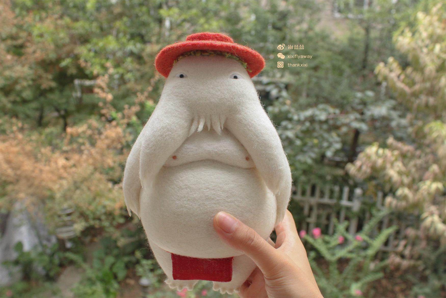 囍囍的羊毛毡 之 千寻里的萝卜精|手工艺|其他手