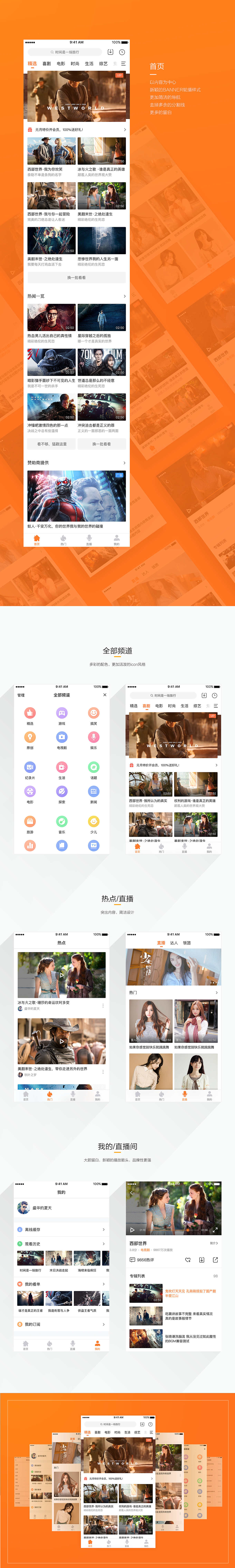 腾讯视频Redesign（图ZNjg0OTQwODA=） - APP界面 - 站酷设计师gzhuhui原创素材 - 站酷ZCOOL