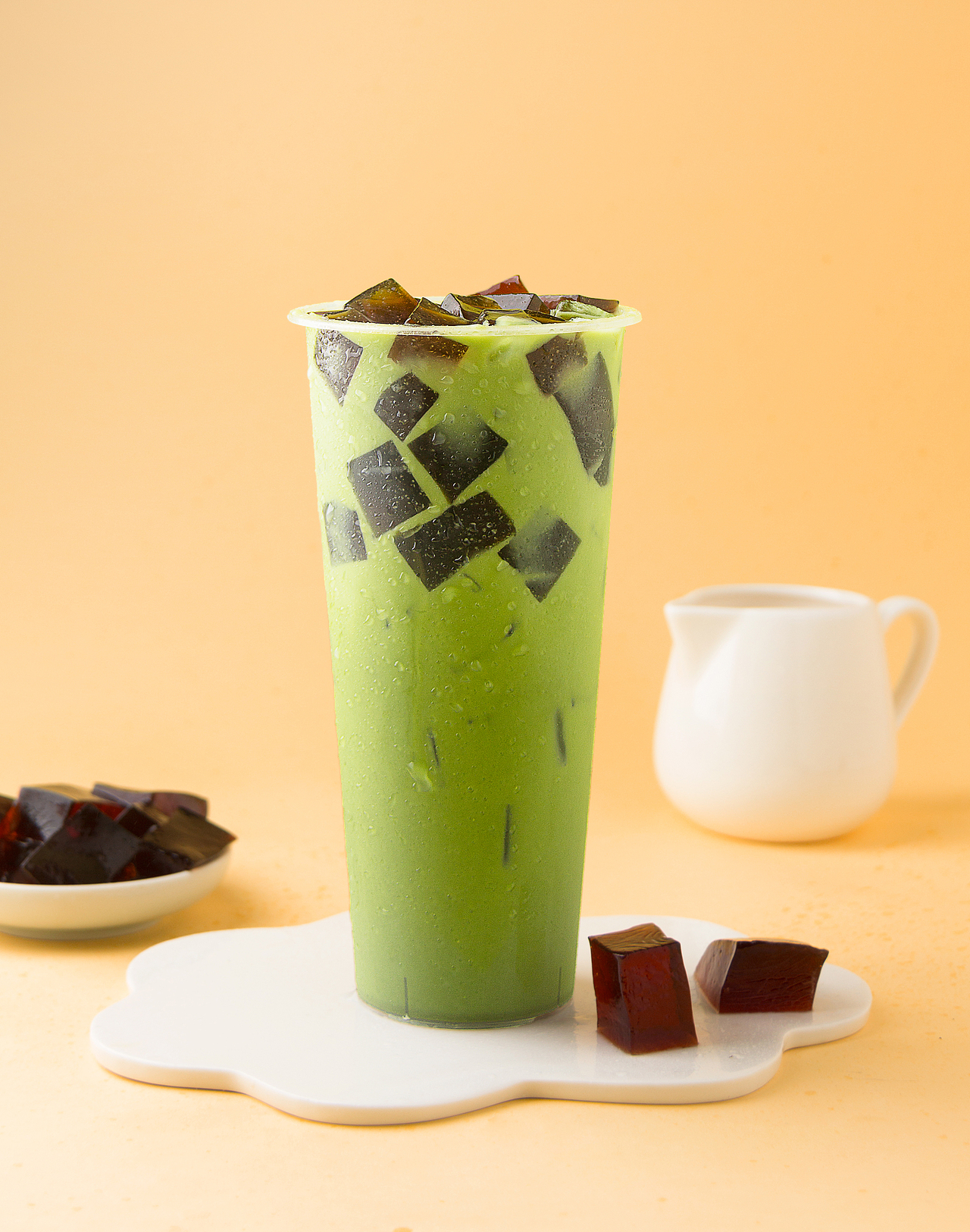 红茶冻椰子冻奶茶茶冻