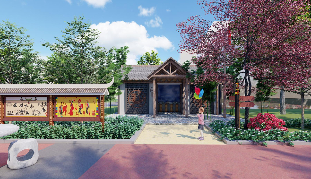 少数民族文化广场初稿（图ZMjYzMTM3MjQ4） - 景观设计 - 站酷设计师蒋荣荣原创素材 - 站酷ZCOOL