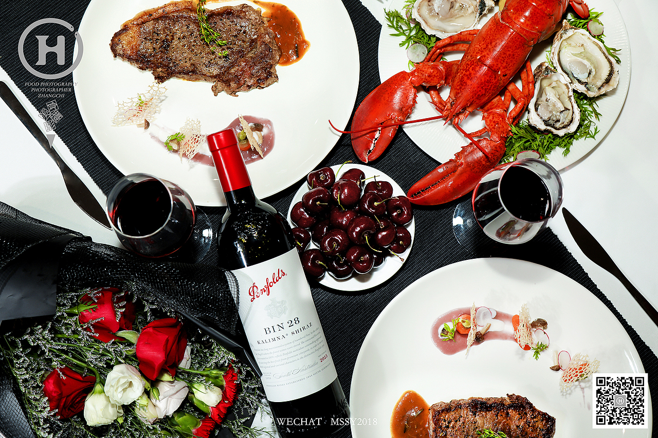 CHI-情人节红酒牛排摄影