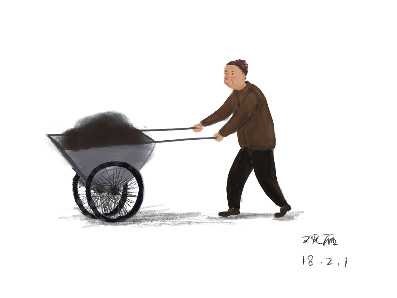 戴帽子的砌墙男人（图ZMTA0MjkwNzEy） - 创作习作 - 站酷设计师小眼观雁原创素材 - 站酷ZCOOL