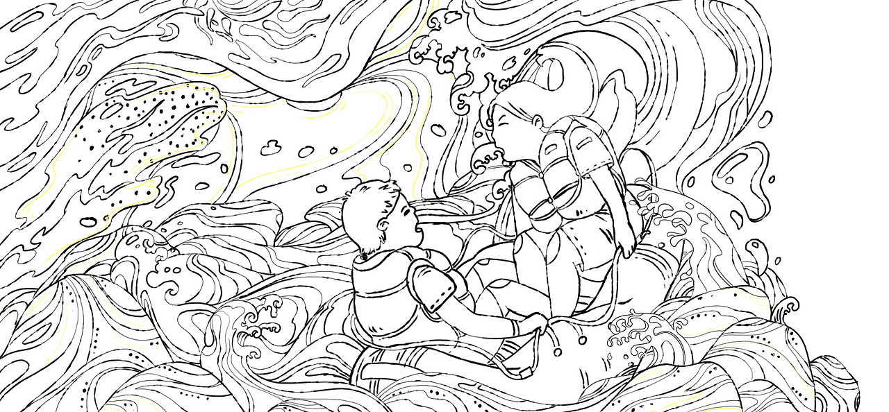浙北漂流门票插画部分（图ZMjU4MjUwODA4） - 商业插画 - 站酷设计师HEFANGKII原创素材 - 站酷ZCOOL