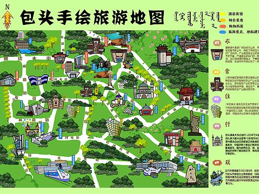 手绘旅游地图