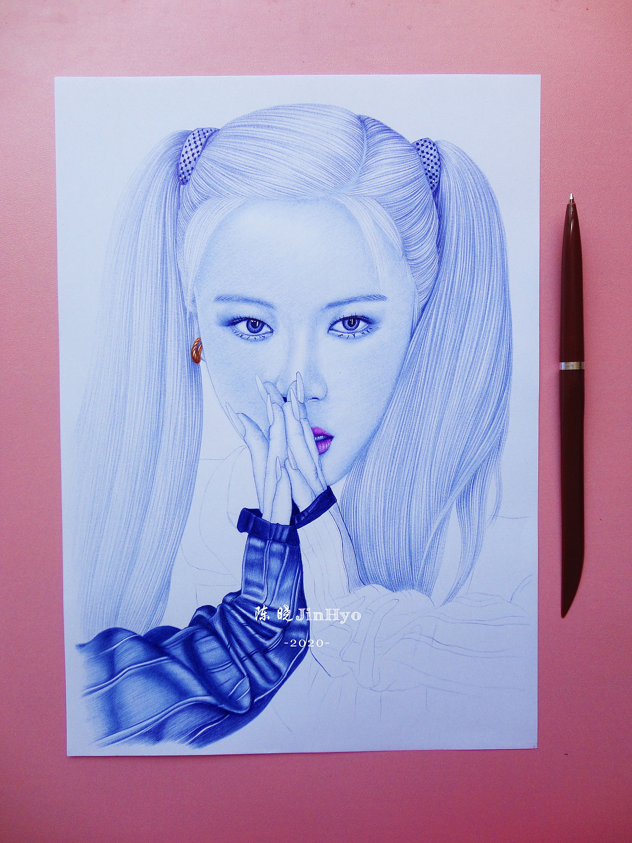 圆珠笔手绘 BLACKPINK-ROSÉ朴彩英