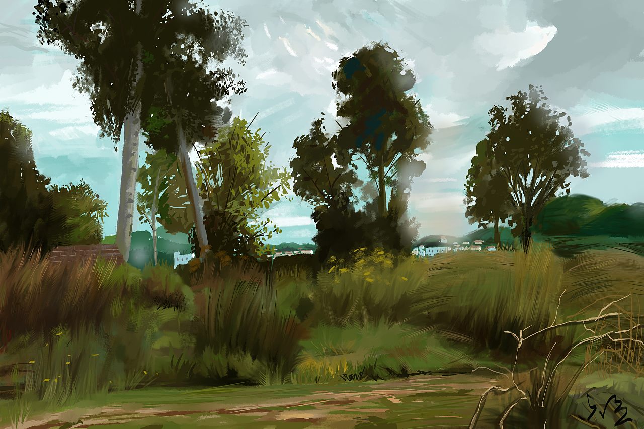 树林的临摹练习.