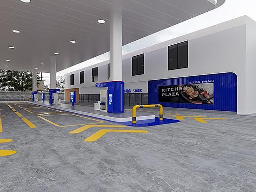 CNOOC丨加油站（个人主页-ZNTgzNjc4OTI=） - 商业空间设计 - 站酷设计师UK丨DESIGN原创素材 - 站酷ZCOOL