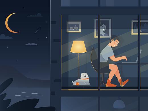 AI扁平风插画练习