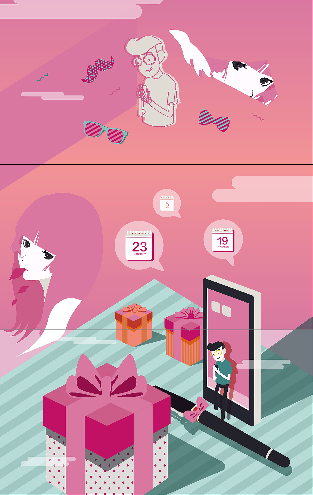 生日管家APP MG动画（插画）（图ZODMxNDM3ODg=） - Motion Graphic - 站酷设计师小伦Leo原创素材 - 站酷ZCOOL