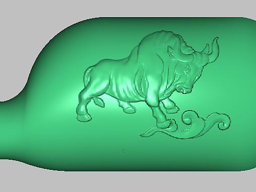 汽车后视镜3D效果图，曲面产品模型效果图