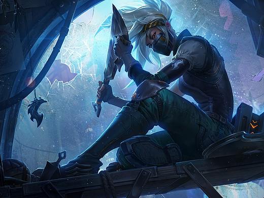 阿卡丽白色之牙皮肤登陆动画（练习）