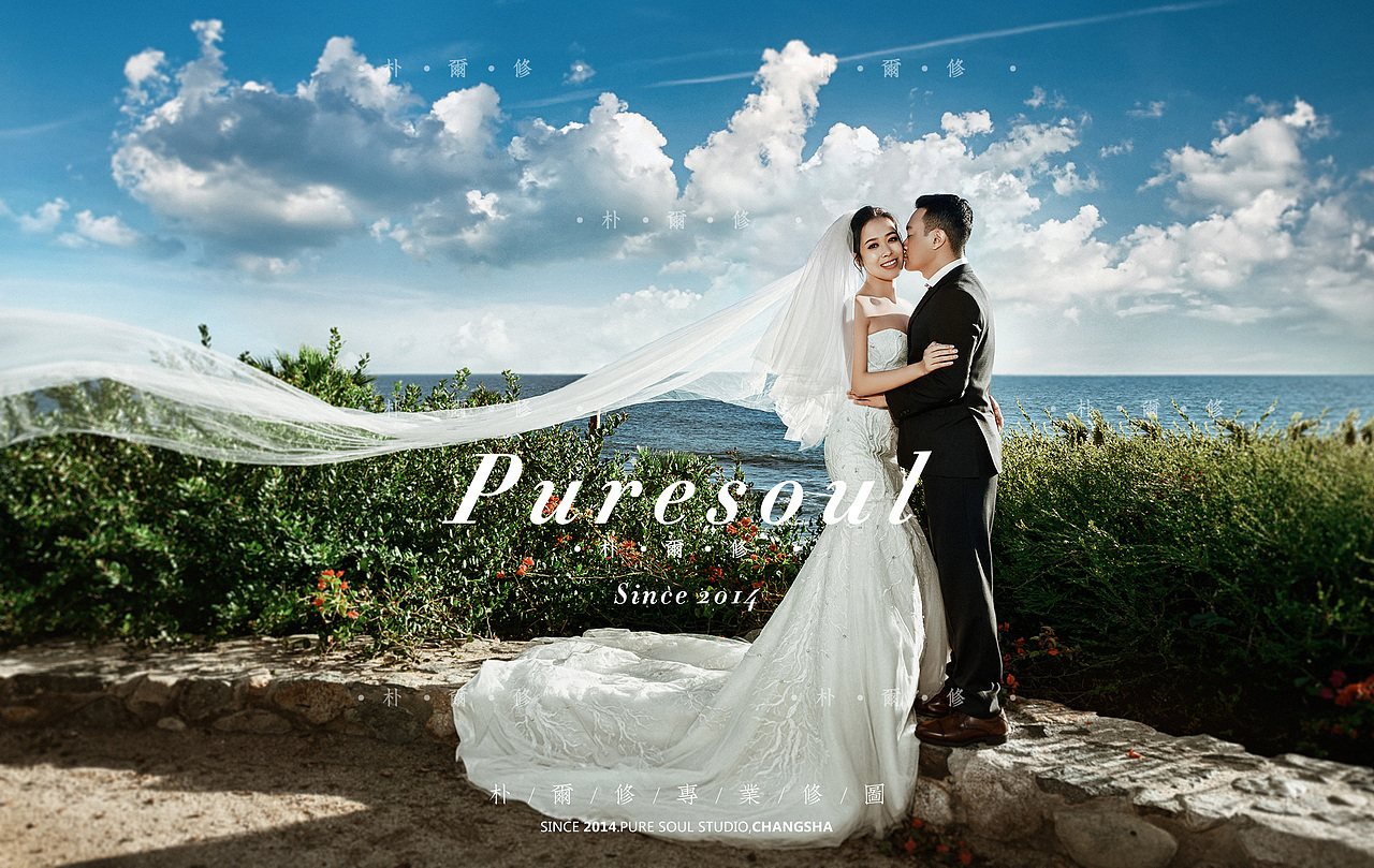 Puresoul朴尔修-海边婚纱#修图#