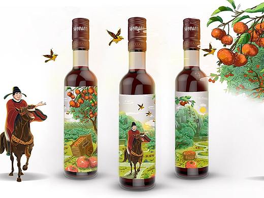 宰相山楂品牌包装插画设计