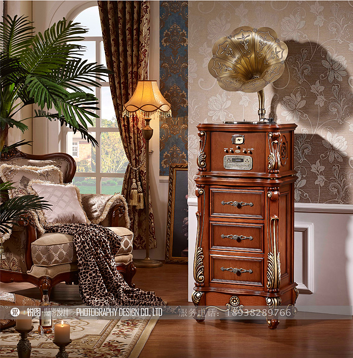 留声机单张展示作品