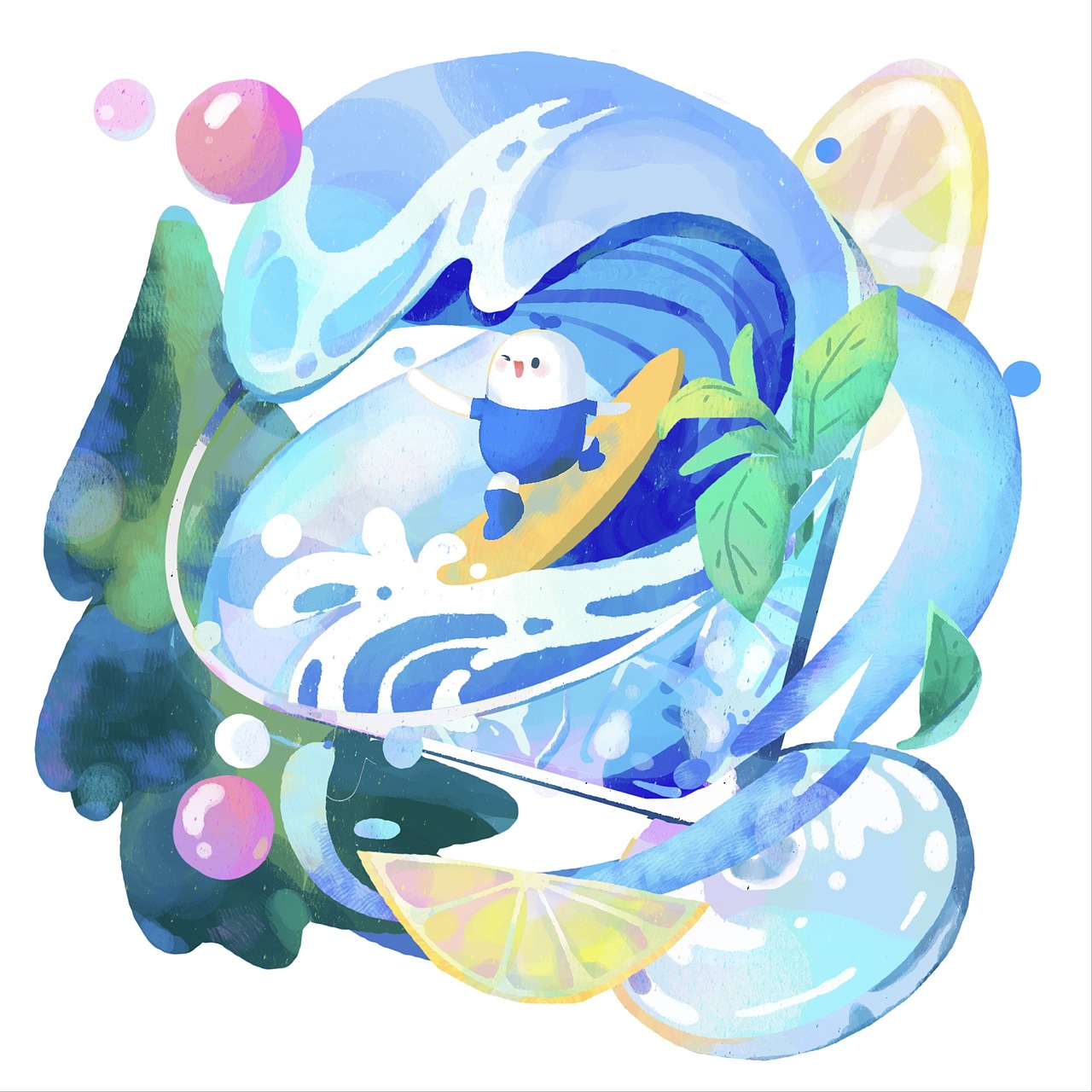 好未来2021新年礼盒插画（图ZMjU4MDM3ODI4） - 商业插画 - 站酷设计师玖镜mirror原创素材 - 站酷ZCOOL