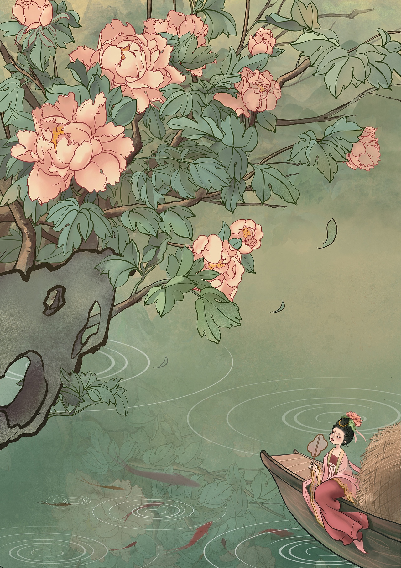 牡丹仙子插画（图ZMzA4NzIyOTM2） - 艺术插画 - 站酷设计师妖怪哦原创素材 - 站酷ZCOOL