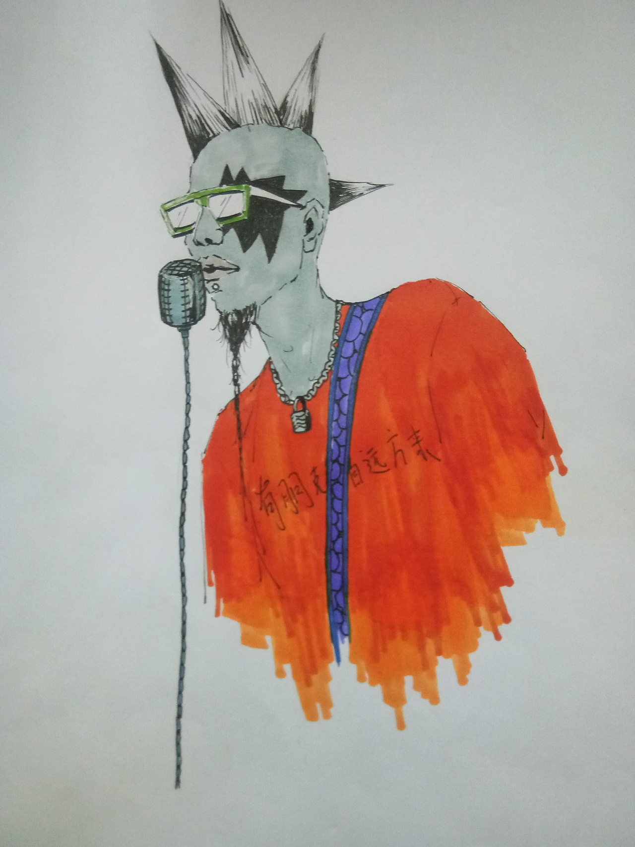 手绘摇滚插画（原创）（图ZMTQwMzg5MzAw） - 艺术插画 - 站酷设计师可可爱LM原创素材 - 站酷ZCOOL