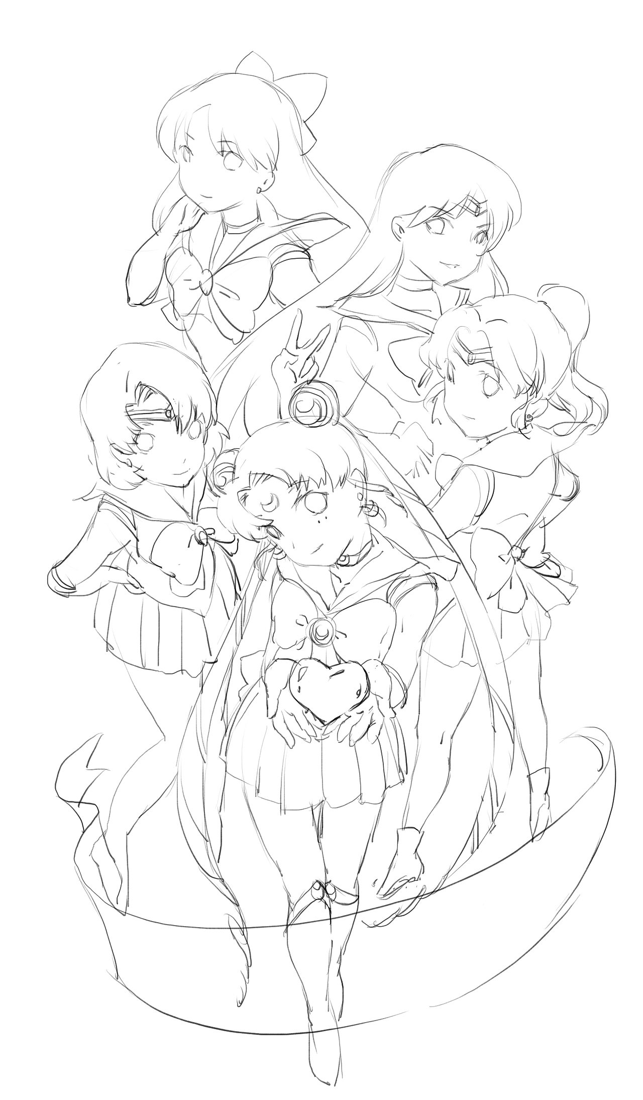 断断续续一些线稿,也不知道什么时候能上色