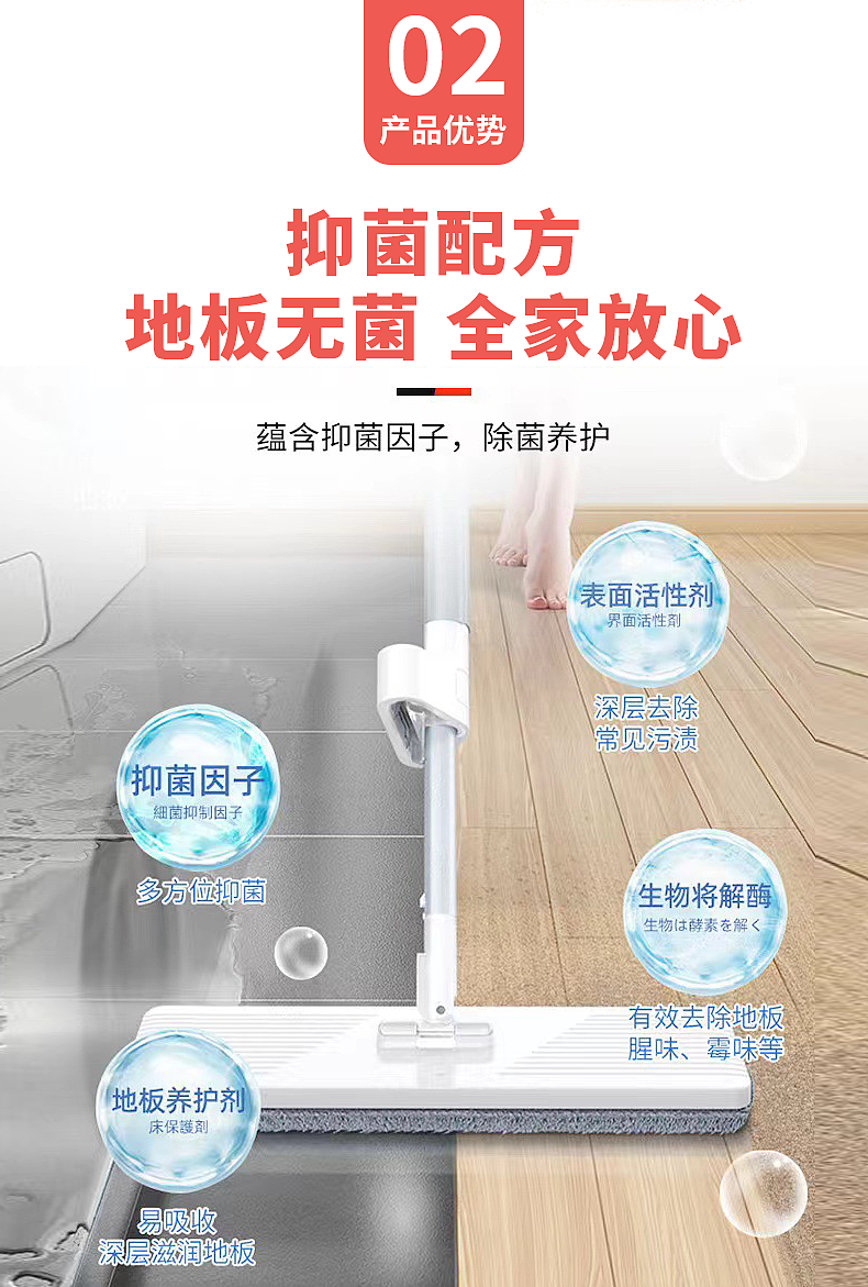 地板养护清洁剂详情页 