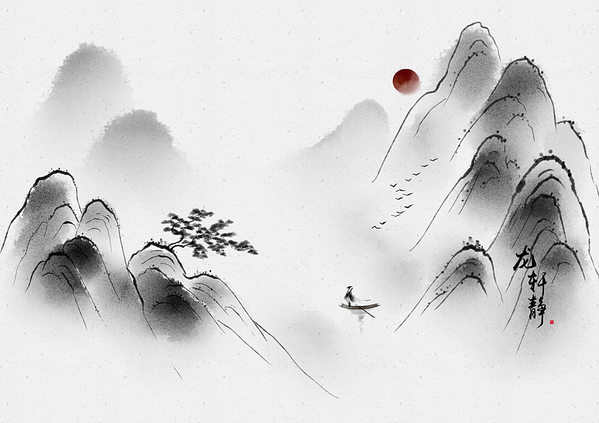 水墨风|插画|商业插画|龙轩静_原创作品-站酷(zcool)