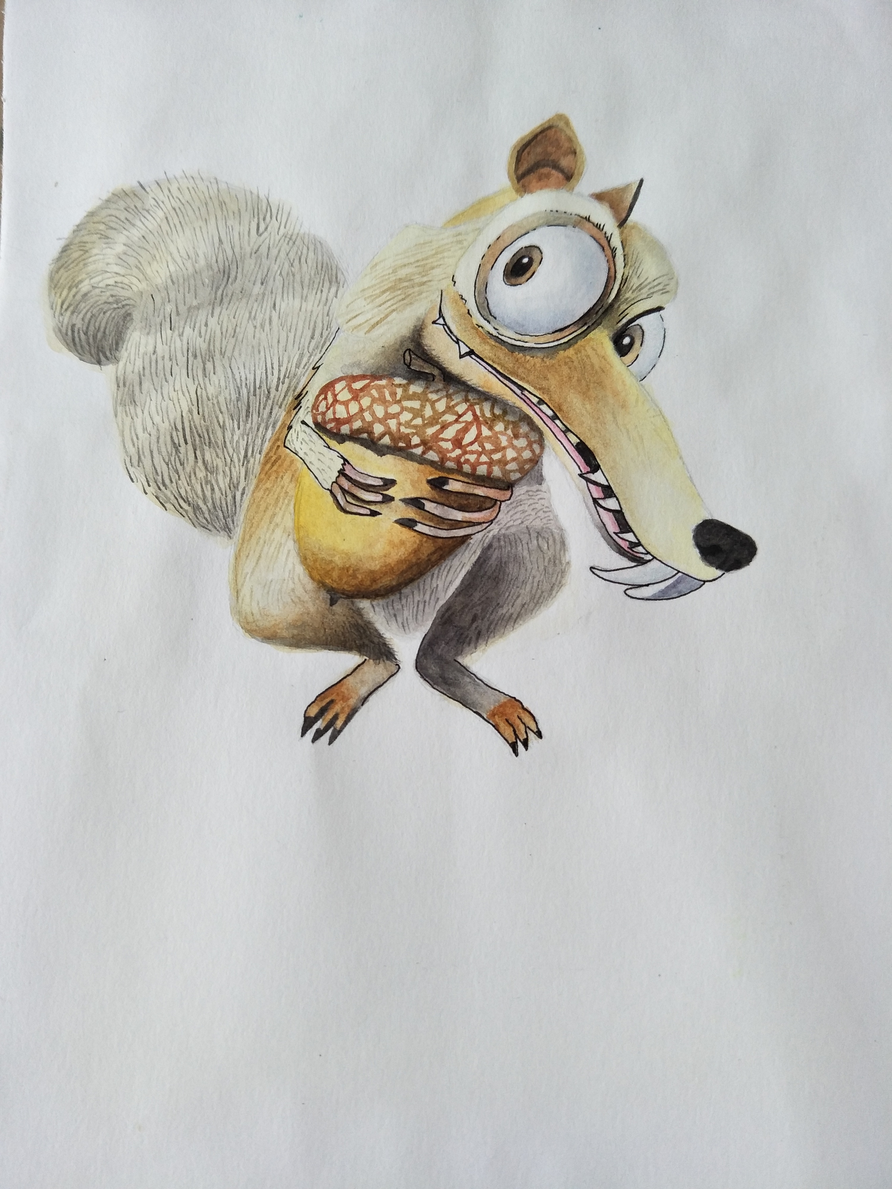 水彩 临摹 冰河世纪