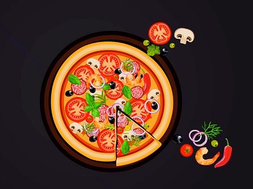 美食pizza、海鲜面、蒸包MG动画