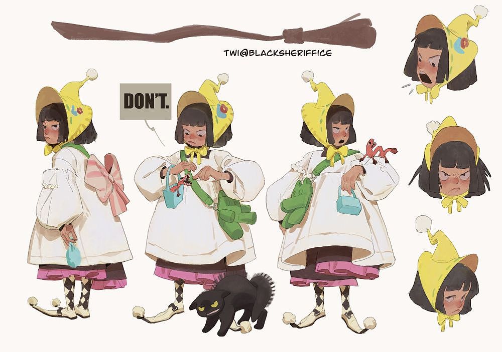 小小女巫（图ZMzIxNDA2MDEy） - 游戏原画 - 站酷设计师黑猫局长诶原创素材 - 站酷ZCOOL