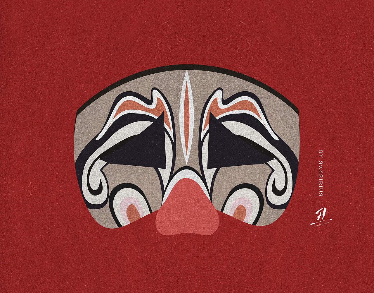 脸谱-丑角|平面|图案|3先生的小号_原创作品-站酷zcool