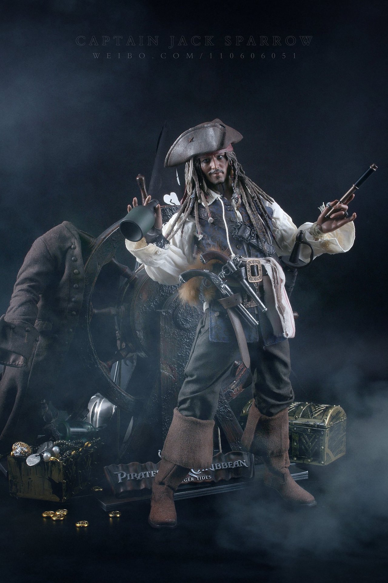 hottoys DX06 加勒比海盗 杰克斯派洛船长（图ZNTU5NDc0MjQ=） - 产品摄影 - 站酷设计师眉间白火TAN原创素材 - 站酷ZCOOL