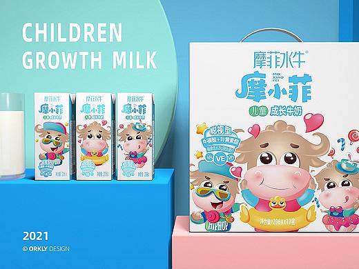 奥格光年／原创案例／《摩小菲儿童牛奶IP&包装》 