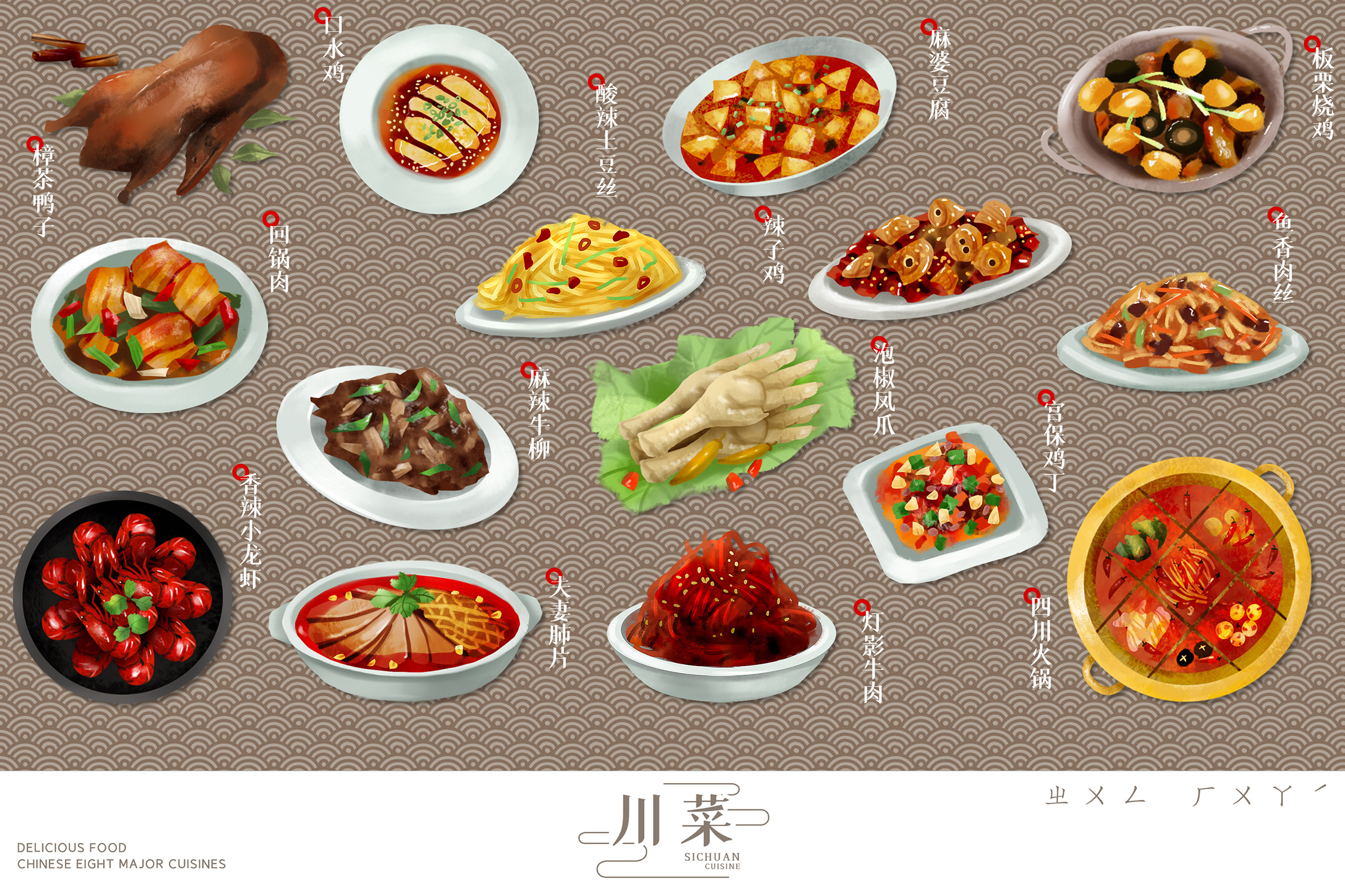 中国美食八大菜系厚涂版