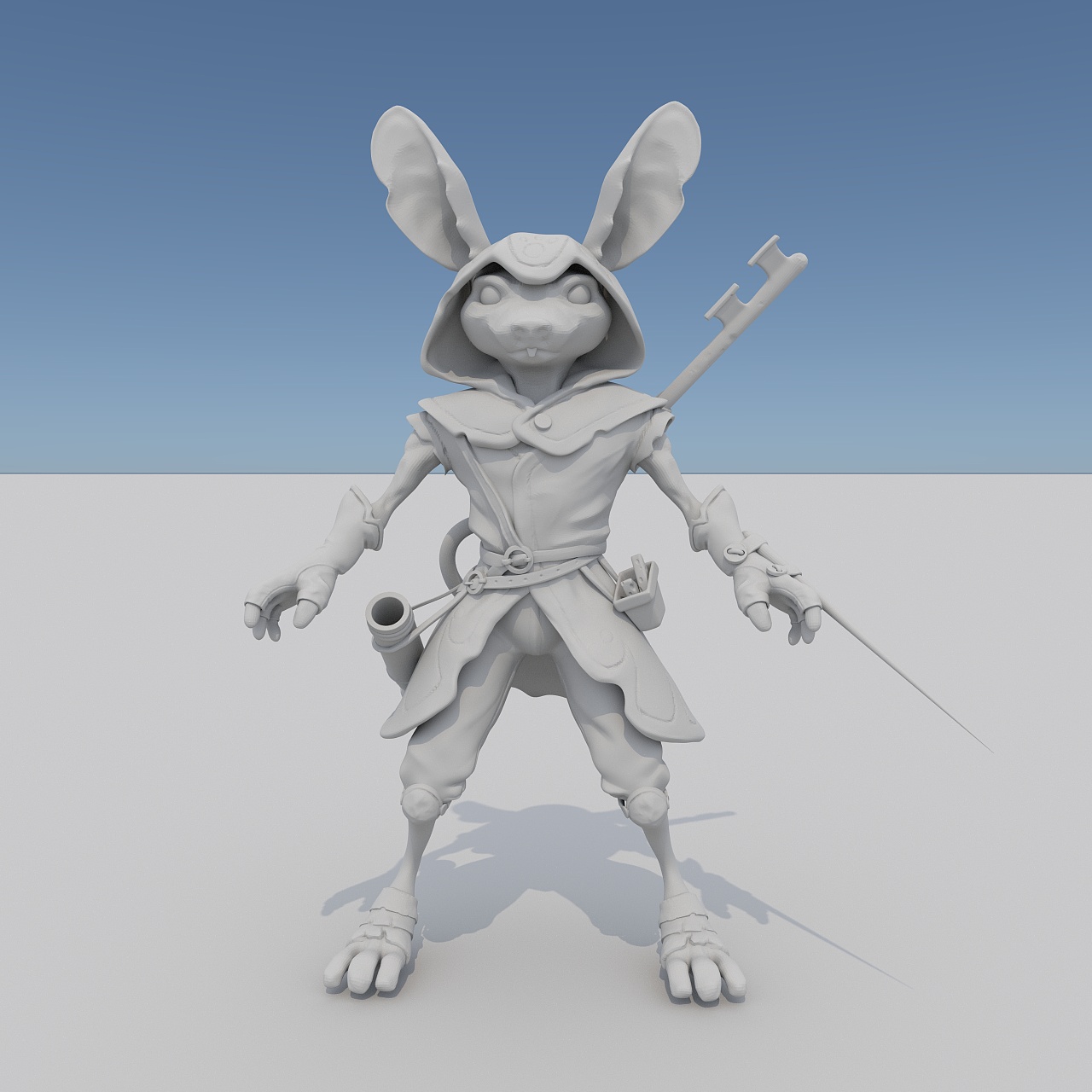 zbrush角色建模练习|老鼠忍者