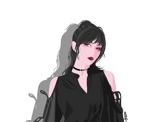 暗黑系女孩兒（個人主頁-ZNDEwMTg4MDA=） - 藝術(shù)插畫 - 站酷設(shè)計師無糖092原創(chuàng)素材 - 站酷ZCOOL