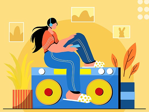 扁平摩登潮流矢量艺术插画