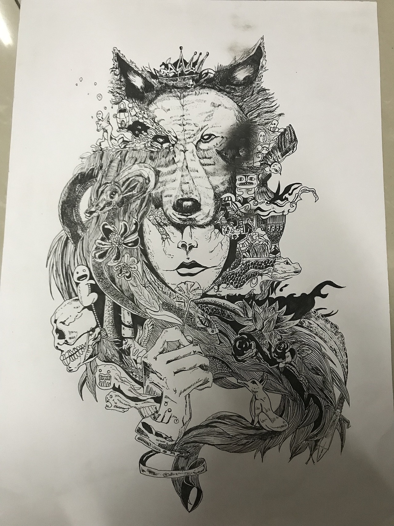 狼与美女（图ZMTMxMzc1OTM2） - 单幅漫画 - 站酷设计师周小胖妹妹原创素材 - 站酷ZCOOL