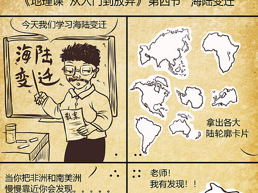 地理四格漫画