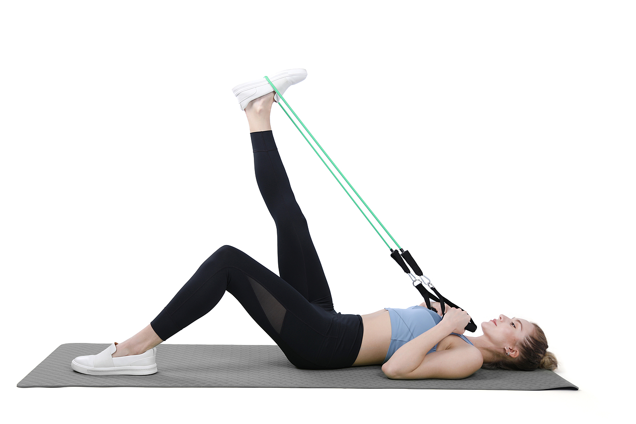 健身瑜伽拉力绳人像拍摄