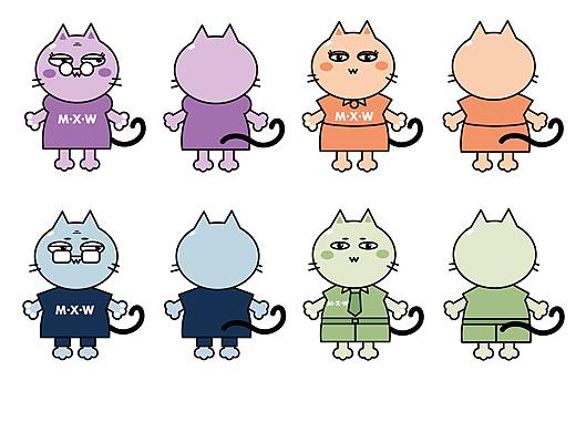 卡通形象制作-喵家族