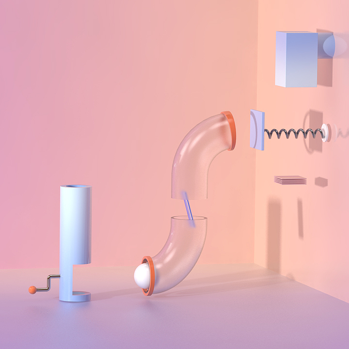 泡泡制造机Loop C4D动画作品