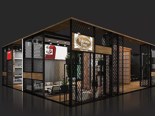 家居展位展会展台展览展点工装家装快闪店3d效果图设计