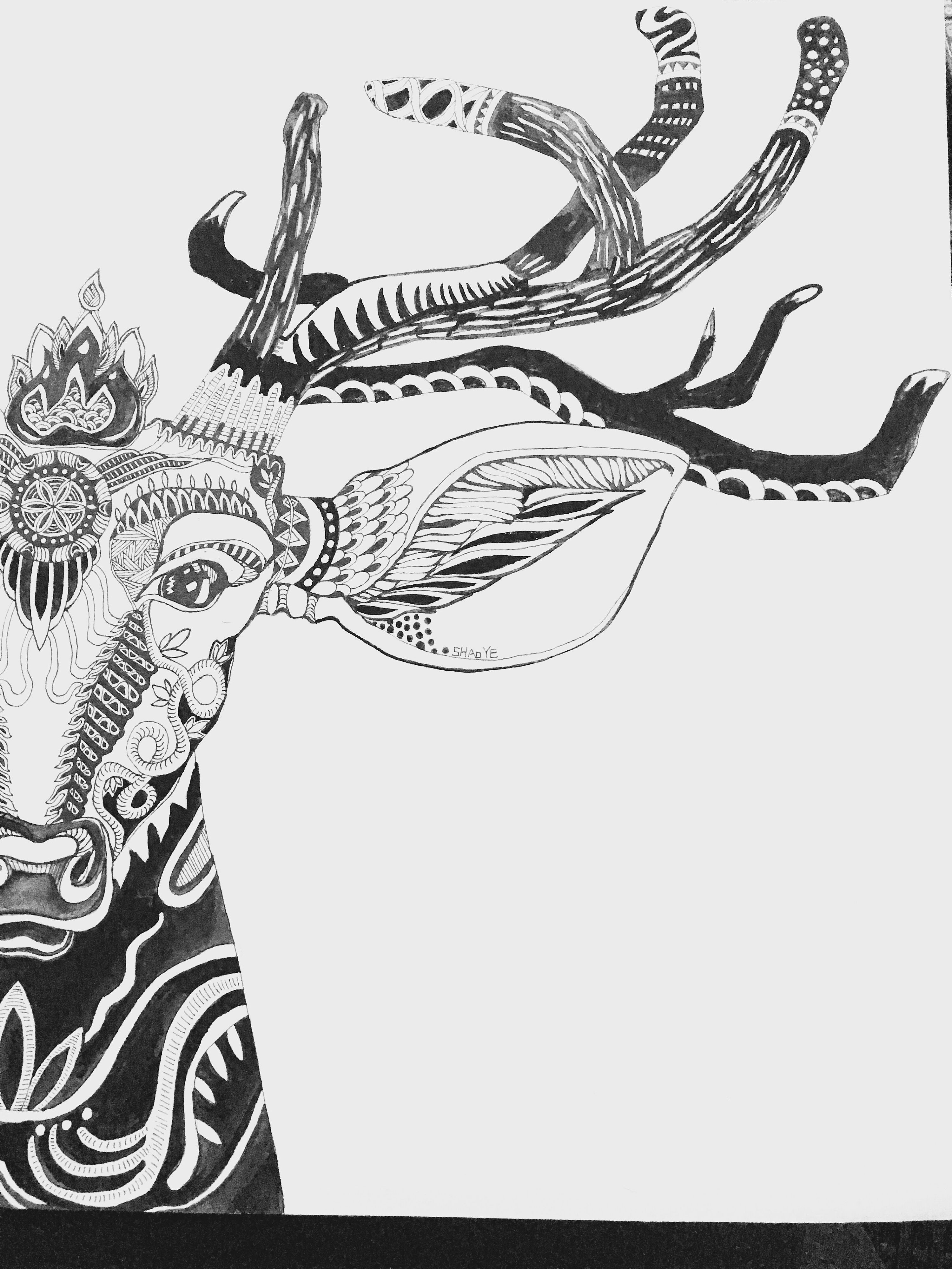 鹿头~|插画|商业插画|少野1029 - 原创作品 - 站酷 (zcool)