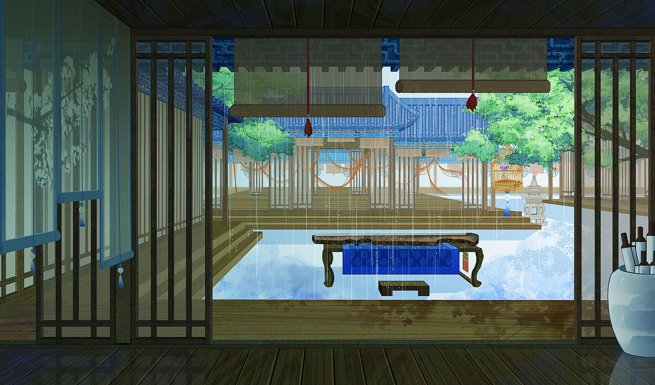 一院·春·夏·秋·冬（图ZMjUxODEwMTky） - 商业插画 - 站酷设计师咸糖罐子原创素材 - 站酷ZCOOL