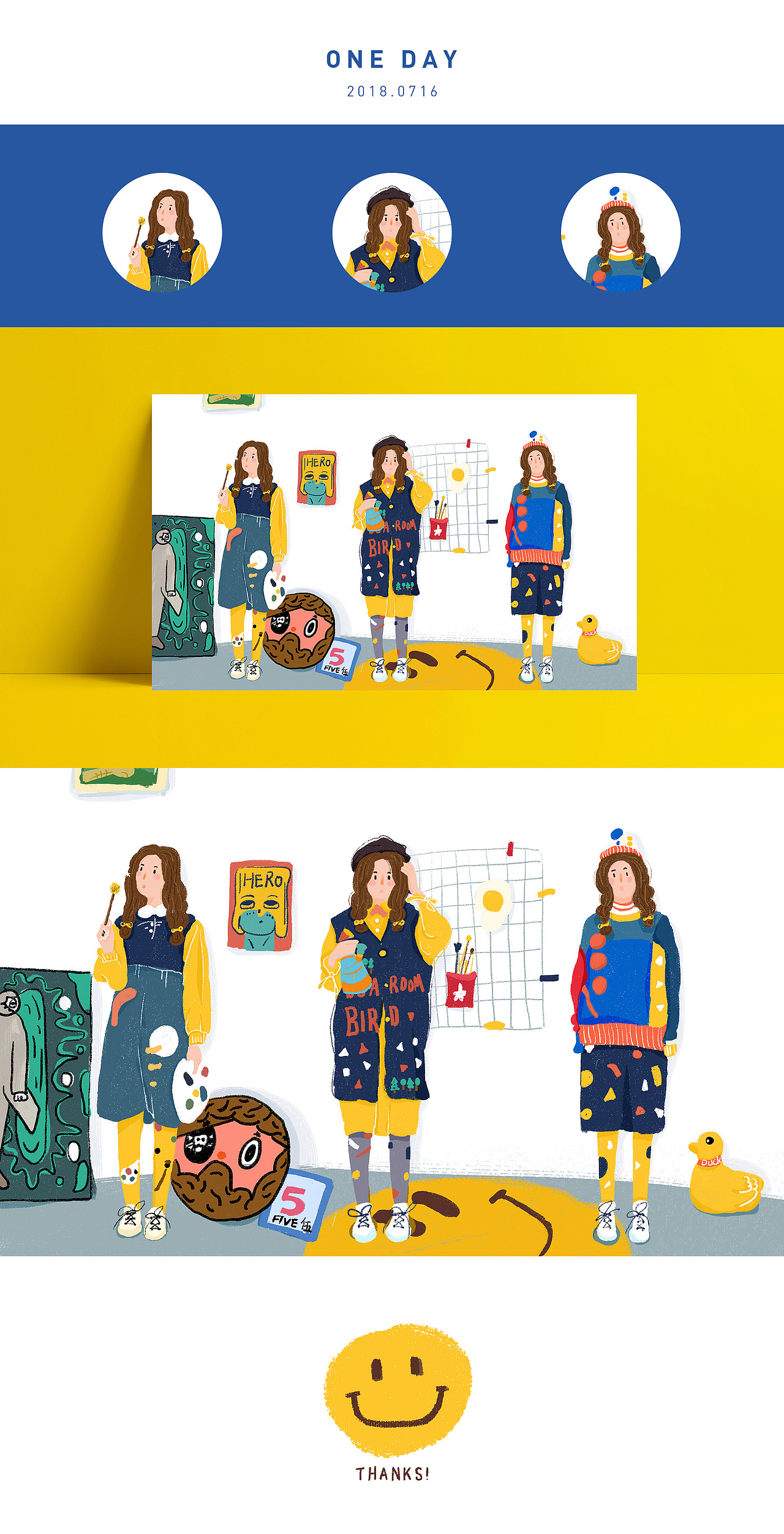 每日插畫(huà)人物1（圖ZMTIyMjcyNzI0） - 創(chuàng)作習(xí)作 - 站酷設(shè)計(jì)師飯團(tuán)兒喵原創(chuàng)素材 - 站酷ZCOOL