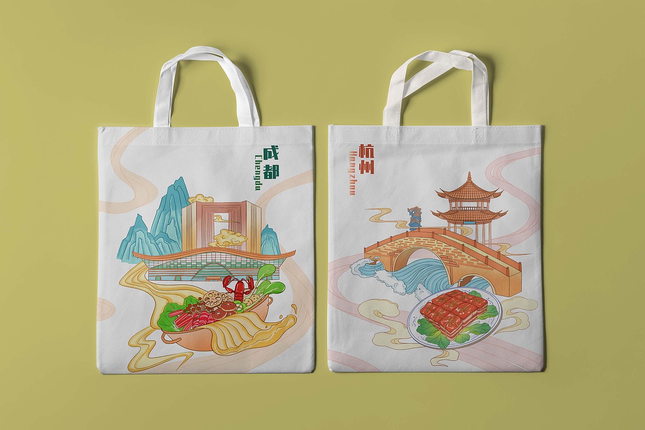 国风文创国潮城市美食