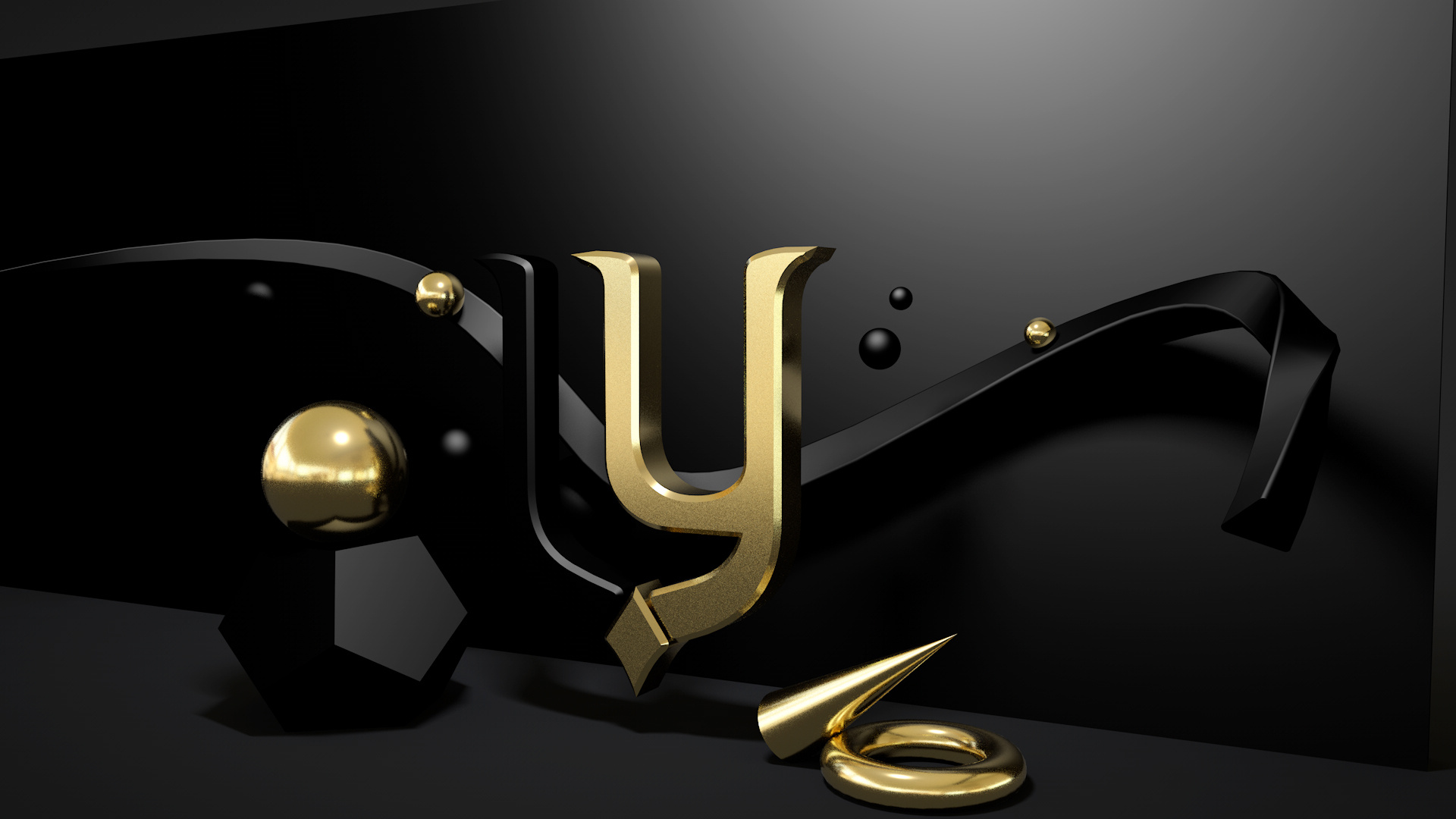 c4d黑金logo